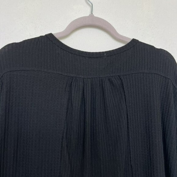 NWT Waffle Henley Top SMALL BLACK - Picture 7 of 12